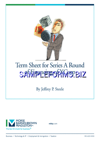 Sample Term Sheet 1 pdf free